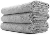 The Rag Company – Sport & Workout Towel – Gym, Exercise, Fitness, Spa, Ultra Soft, Super Absorbent, Fast Drying Premium Microfiber, 320gsm, 16in x 27in (3-Pack) (Ice Grey)