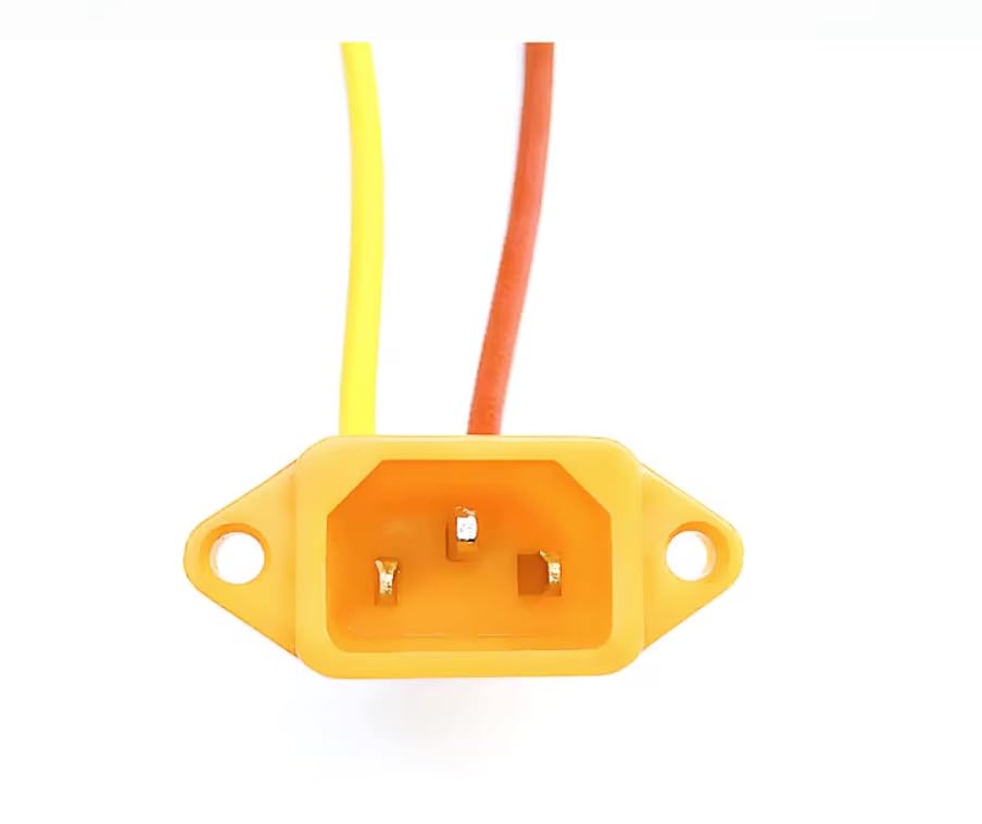 Vuslo Wiring Connecting Terminals – Electric car power cable tricycle charging hole elbow cable 4 square pure copper charging port 4 square high temperature socket – (Color: 1pcs)