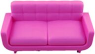 Part for Barbie Dreamhouse Playset GRG93 – Ele Toys Doll Size Pink Plastic Sofa – Couch