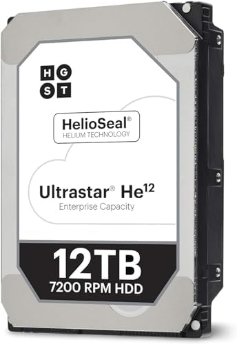 HGST Ultrastar He12 | HUH721212ALE601 | 0F27454 | 12TB 7200 RPM 256MB Cache SATA 6.0Gb/s 3.5″ | 512E | BitLocker Drive Encryption | Power Disable Feature | Helium Platform Enterprise Hard Disk Drives