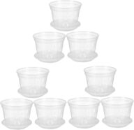 BESPORTBLE 9 Sets Phalaenopsis Flower Pot Set Plastic Plant Containers Clear Orchid Pots Transparent Orchid Pots Plastic Plant Pots Orchid Planter Small Nursing Pot Greenhouse Pots Clear Pots