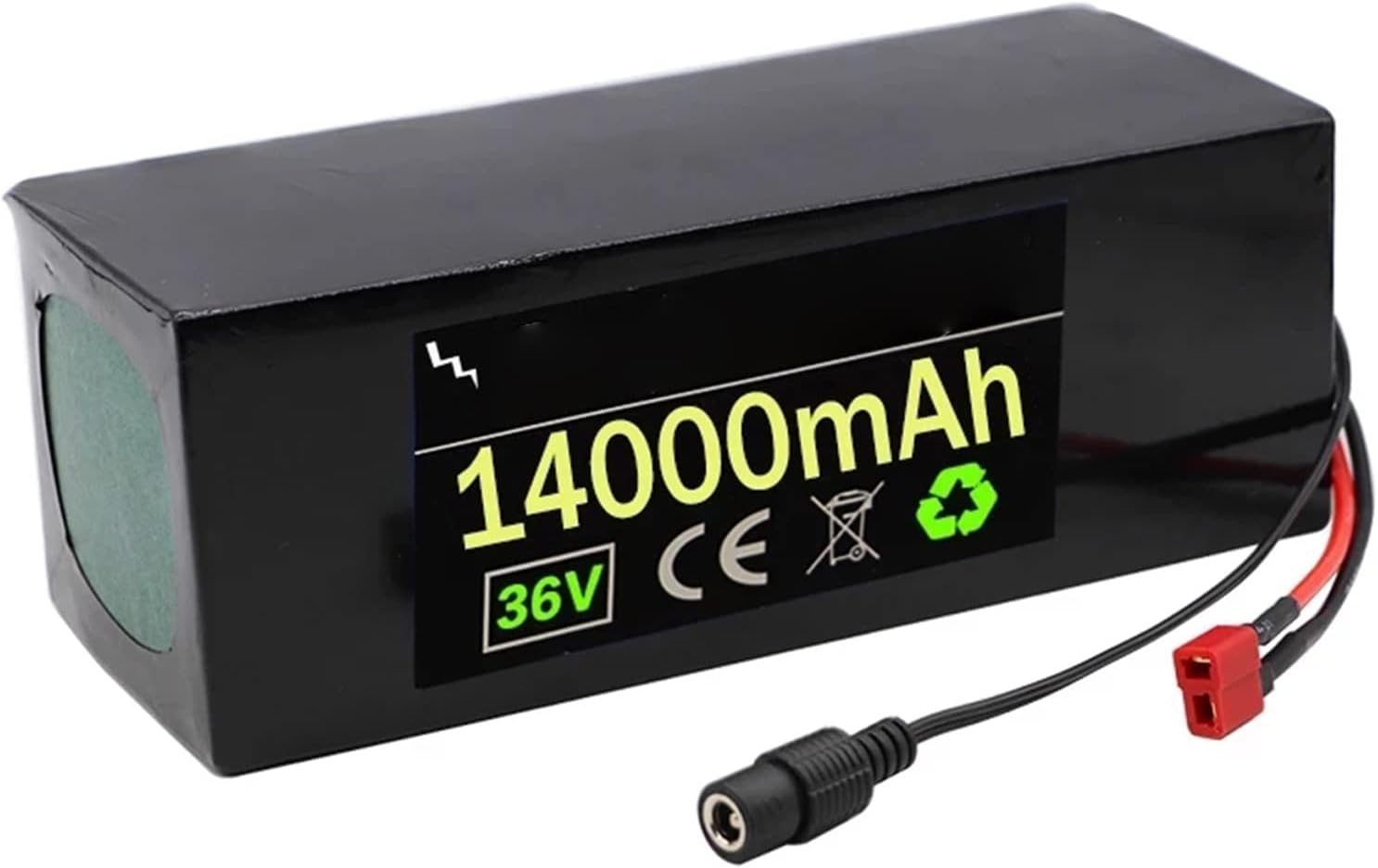 36V 14000mAh Ebike Battery Pack Rechargeable Lithium-ion Battery Pack 10S 4P 14AH Lithium Battery with BMS+ Charger Fit for 500W 350W 250W 200W Ebike Tricycles Electric Tools