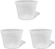 rePotme Orchid Pot -10 inch Slotted Clear Plant Pots – 3 Pack (Crystal Clear)