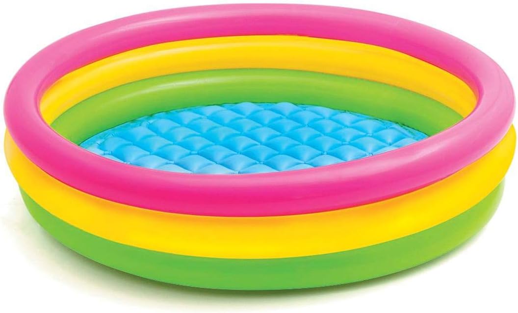 Intex Sunset Glow 45″ x 10″ Soft Inflatable Colorful Kiddie 3+ Swimming Pool