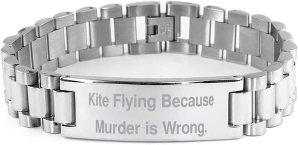 Joke Kite Flying Gifts, Kite Flying Because Murder is Wrong, Sarcasm Birthday Ladder Bracelet from Friends, Kites, Kite Flying Games, How to Fly a Kite, Kiteboarding