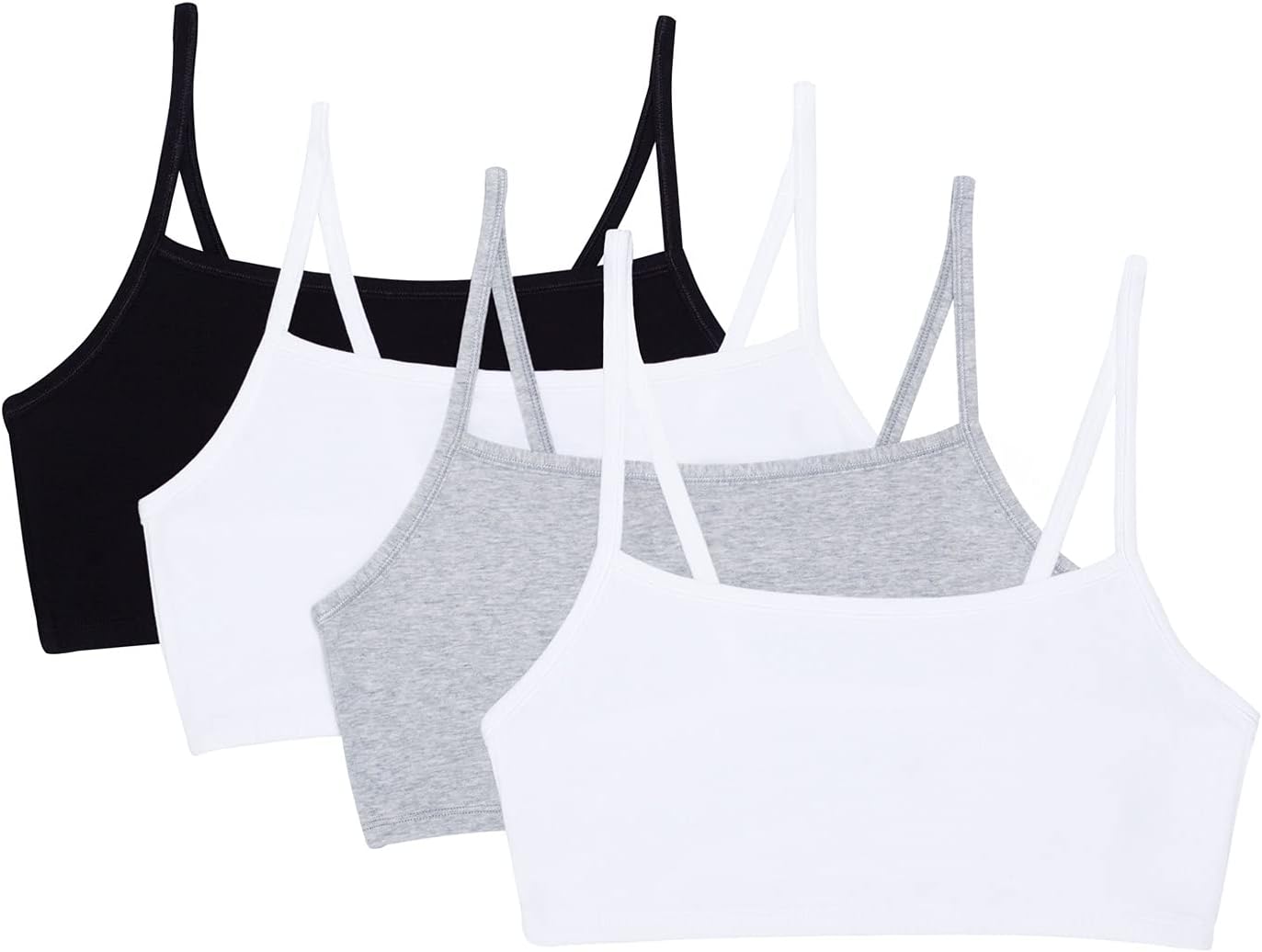 Fruit of the Loom Women’s Spaghetti Strap Cotton Pullover Sports Bra Value Pack