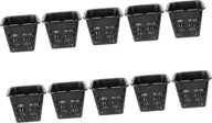 Clear Container 10pcs Hydroponic Basin Hydroponic Grow Cups Net Pots for Hydroponics Orchid Pots with Holes Planter Pots Square Pots Net Pot Cups Plant Basket Breathable Plastic