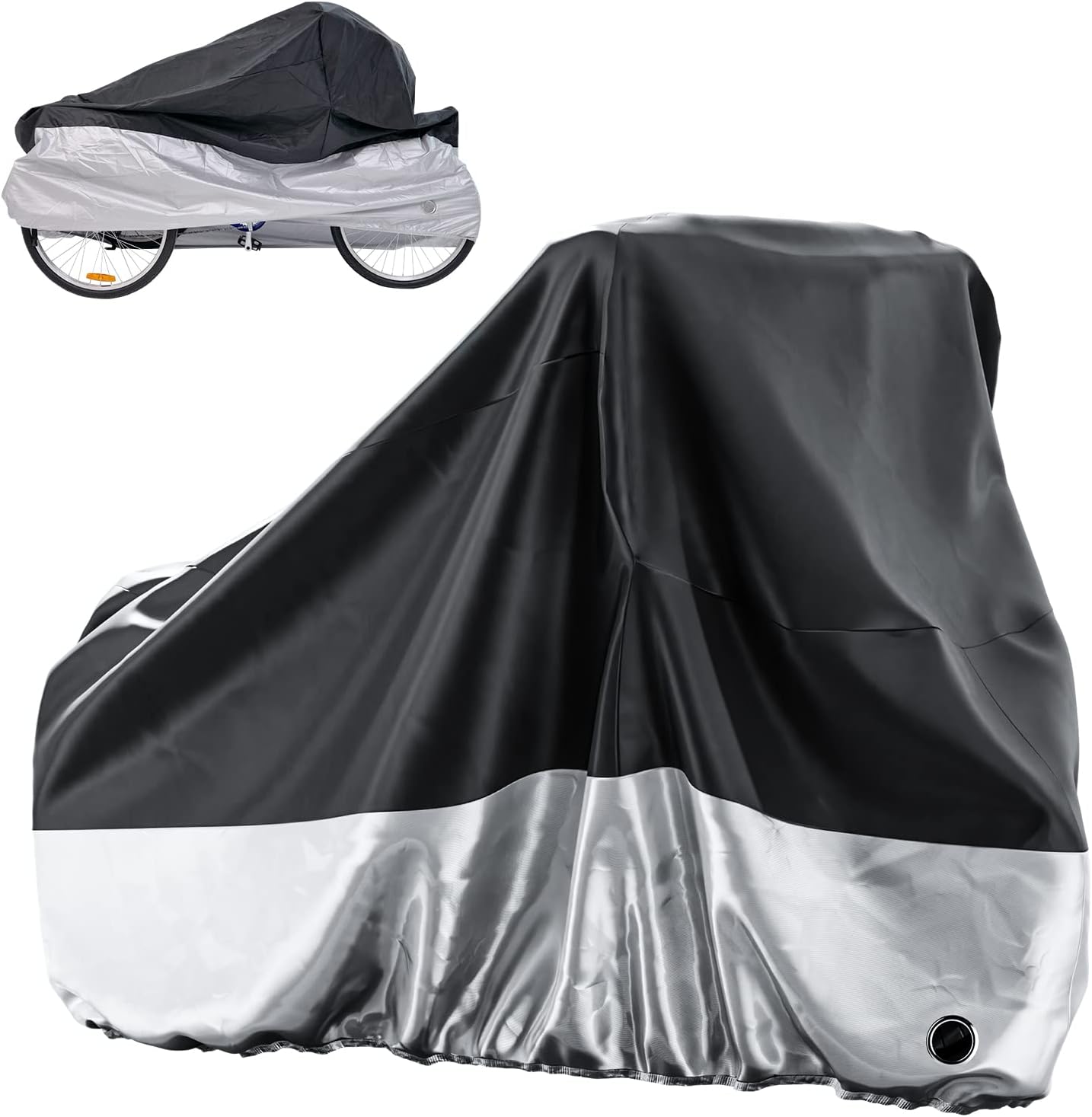 MOPHOTO Bike Cover Adult Tricycle Cover for Outdoor Bicycle Storage, Heavy Duty Waterproof Cover for Tricycle Trike Bikes