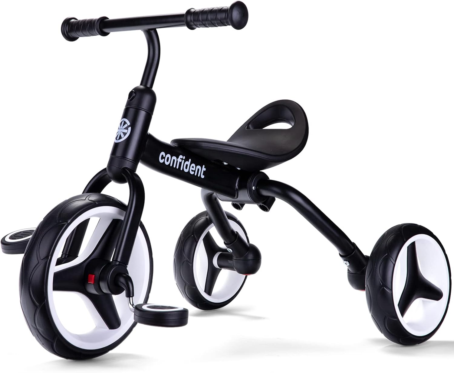 YGJT 4 in 1 Tricycle for Toddlers Age 2-5, Folding Toddler Bike Kids Trike Tricycles with Adjustable Seat and Removable Pedal, Baby Balance Bike Ride-on Toys Gift for Baby Boys Girls Birthday