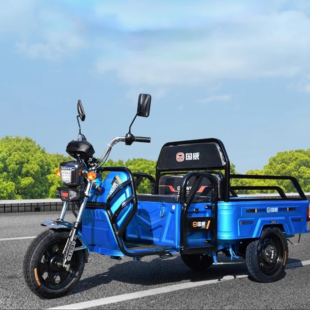 Electric tricycle truck, electric tricycle, delivery truck, agricultural tricycle, elderly car, warehouse car, 1000W differential motor, large capacity battery, 500KG loader hopper