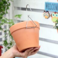 RISEON 20 Pack Terracotta Pots Hangers, Clay Pot Hanger Hook,Iron Plant Hangers,Metal Plant Wall Hanger for Indoor and Outdoor Orchids Vertical Garden Plants