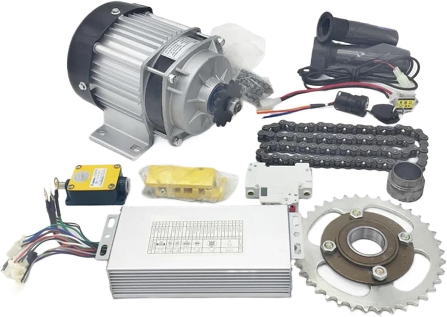 48V 350W DIY BLDC E-Tricycle Trik Kit BM1418ZXF Brushless Motor Electric Bicycle Kit Tricycle Rickshaw Brushless DC Motor Kit, XIE233MALL