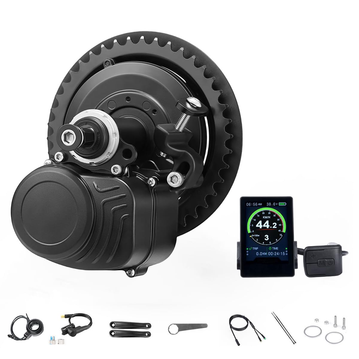 TSDZ2B Mid Drive Motor Kit 48V 500W Torque Sensor Bicycle Motor Kit with 860C LCD Display Electric Brushless Bike Motor para Bicicleta for 68-73mm Bottom Bracket