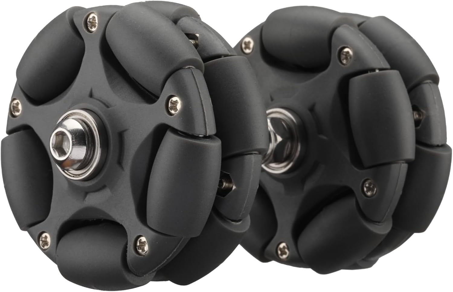 58mm Omni Rack Easy Wheels (S2 level) for Brompton Folding Bike & Electric Bicycle, 20KG Load Omni-direction Roller Replacement Accessories with Bearing [M6*45MM/60MM Screws] (gray)