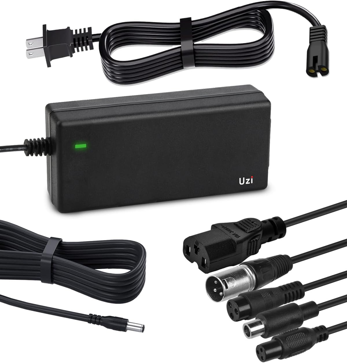 UZI 54.6V 2A Charger (6 Plugs Universal) for Fast and Safe Charging of 48V Li-ion Battery for Electric Scooter/E-bike/Bicycle/Pedicab,etc.