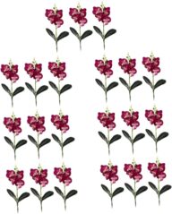 VOSAREA 21 Pcs DIY Flower Arrangement Supplies Faux Phalaenopsis Orchid Mini Plants Artificial Phalaenopsis Indoor Plant Artificial Plants Decor DIY Artificial Plant Silk Flower Purple