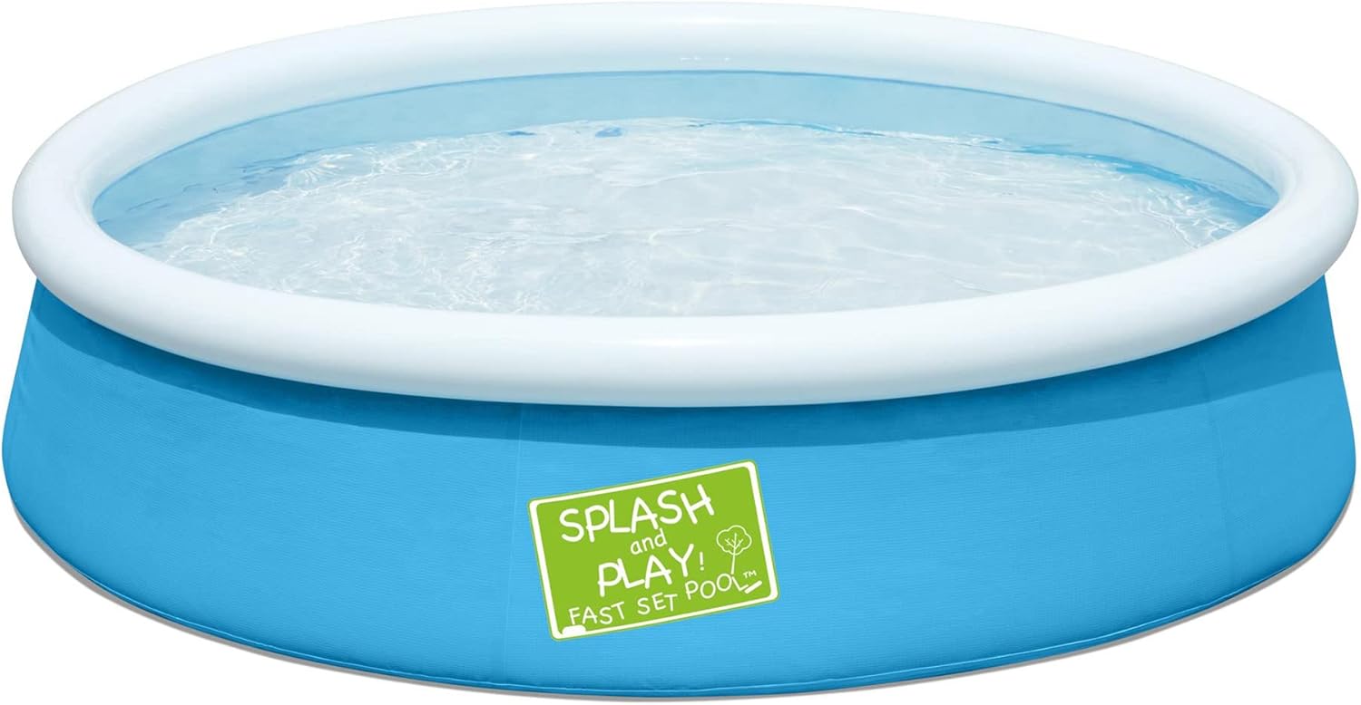 Bestway Fast Set Pool Above Ground Kiddie Swimming Pool 5’ X 15” 57241E , Blue