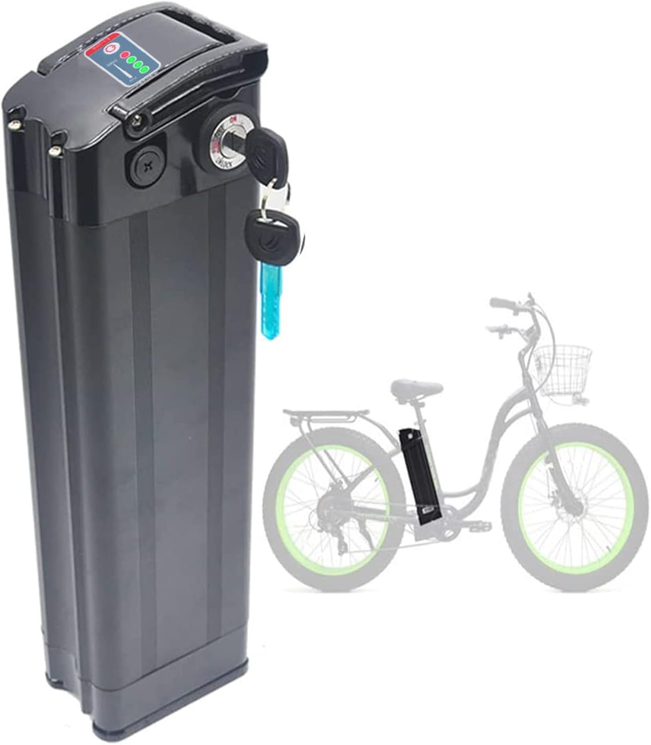 48V 20AH Ebike Battery Lithium Li-ion Folding Bike Replacement Battery Pack with, Charger, for 1000W 750W 500W 350W 250W Electric Bicycles Motor