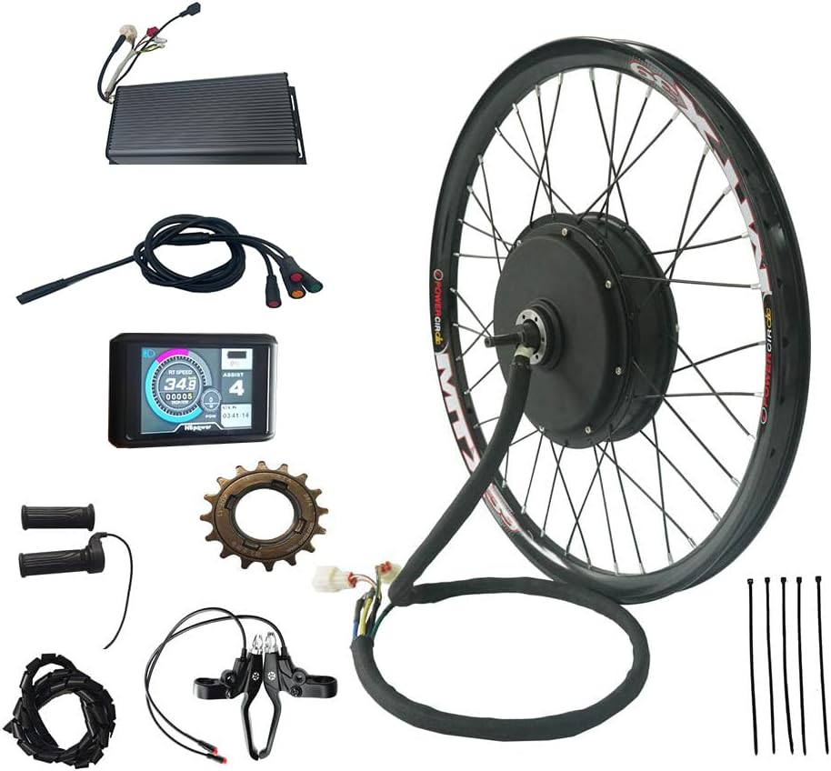 NBPOWER Programmable TFT Color Display Ebike 72V QS V3 5000W Rear Wheel Electric Bicycle Motor Kit 72V 5000W Electric Bike Conversion Kit