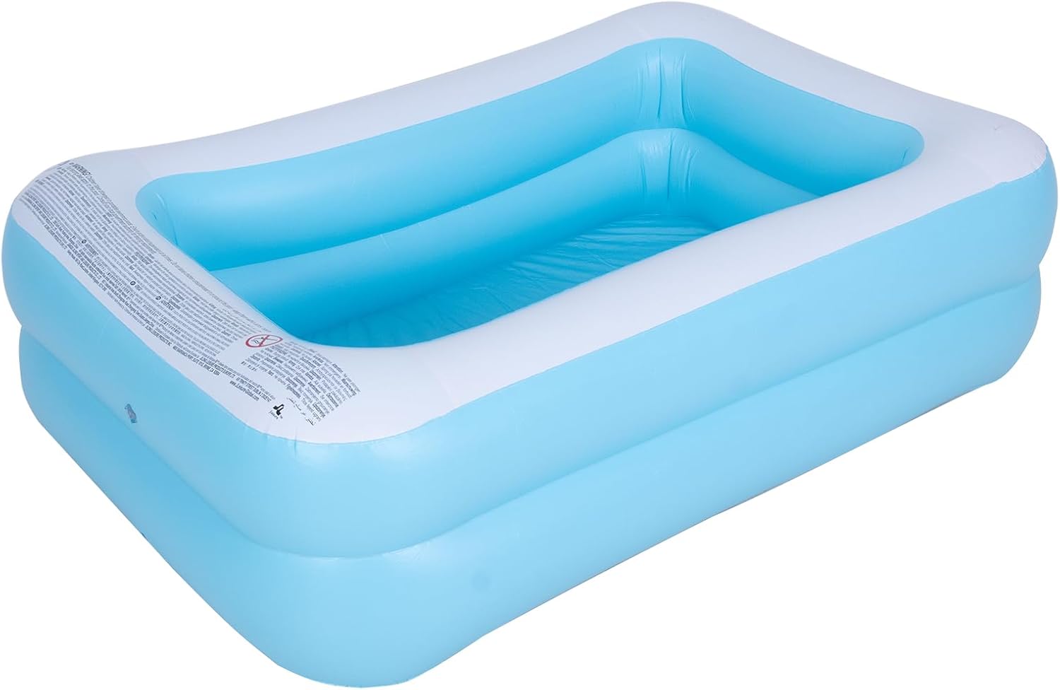 Inflatable Swimming Pool for Kids Outdoor Ground Rectangular Kiddie Pool (Max 43×34.5×13±3 Inch)