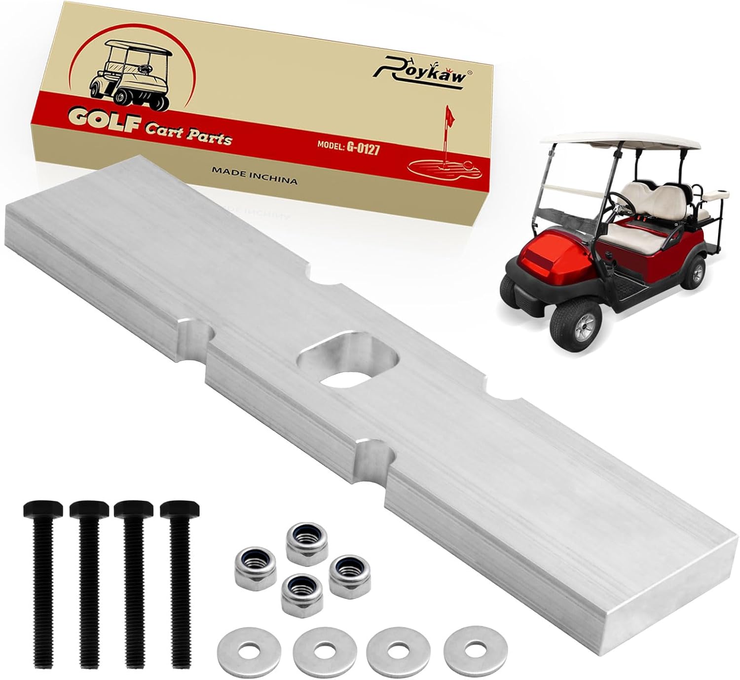 Roykaw Golf Cart Front End Lift Block, Low Pro Front End Lift Block Kit for Club Car Precedent 2004-up Gas & Electric Vehicles, 0.6’’ Height