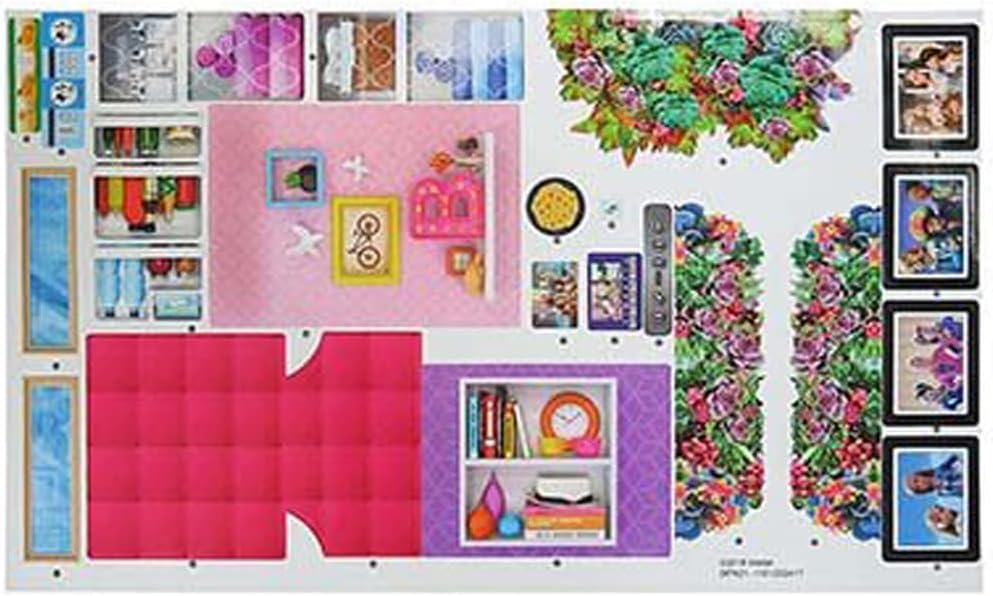 Replacement Parts for Barbie Dollhouse ~ Barbie Hello Dreamhouse – DPX21 and FDR22 ~ Replacement Label Sheet ~ Labels 1-23 Pink, Purple, Blue