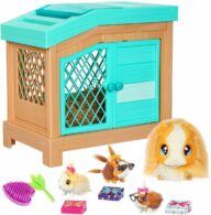 Little Live Pets – Mama Surprise | Soft, Interactive Guinea Pig and her Hutch, and her 3 Babies. 20+ Sounds & Reactions. for Kids Ages 4+, Multicolor, 7.8 x 11.93 x 11.38 inches