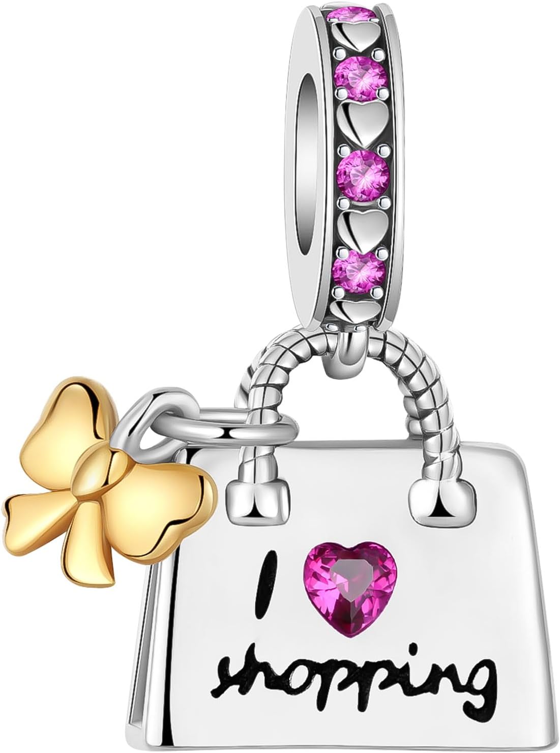 925 Sterling Silver Charm Fits Women’s Charm Bracelet & Necklace Valentine’s Day Mother’s Day Jewelry Gifts for Women