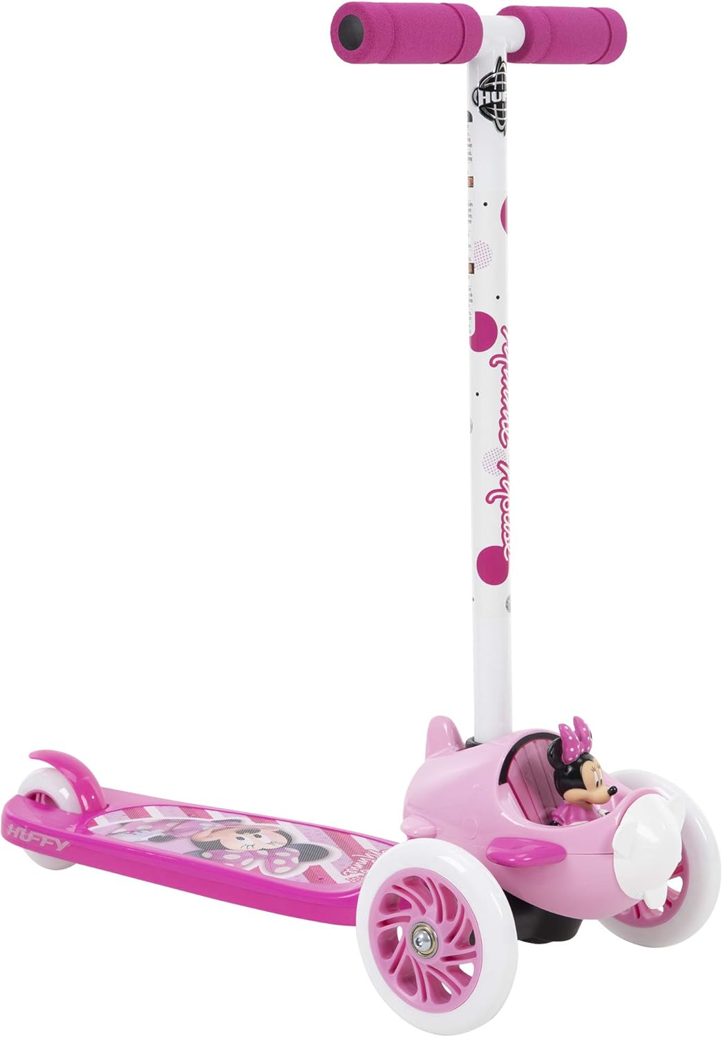 Huffy Disney Minnie Tilt ‘n Turn 3-Wheel Scooter, White