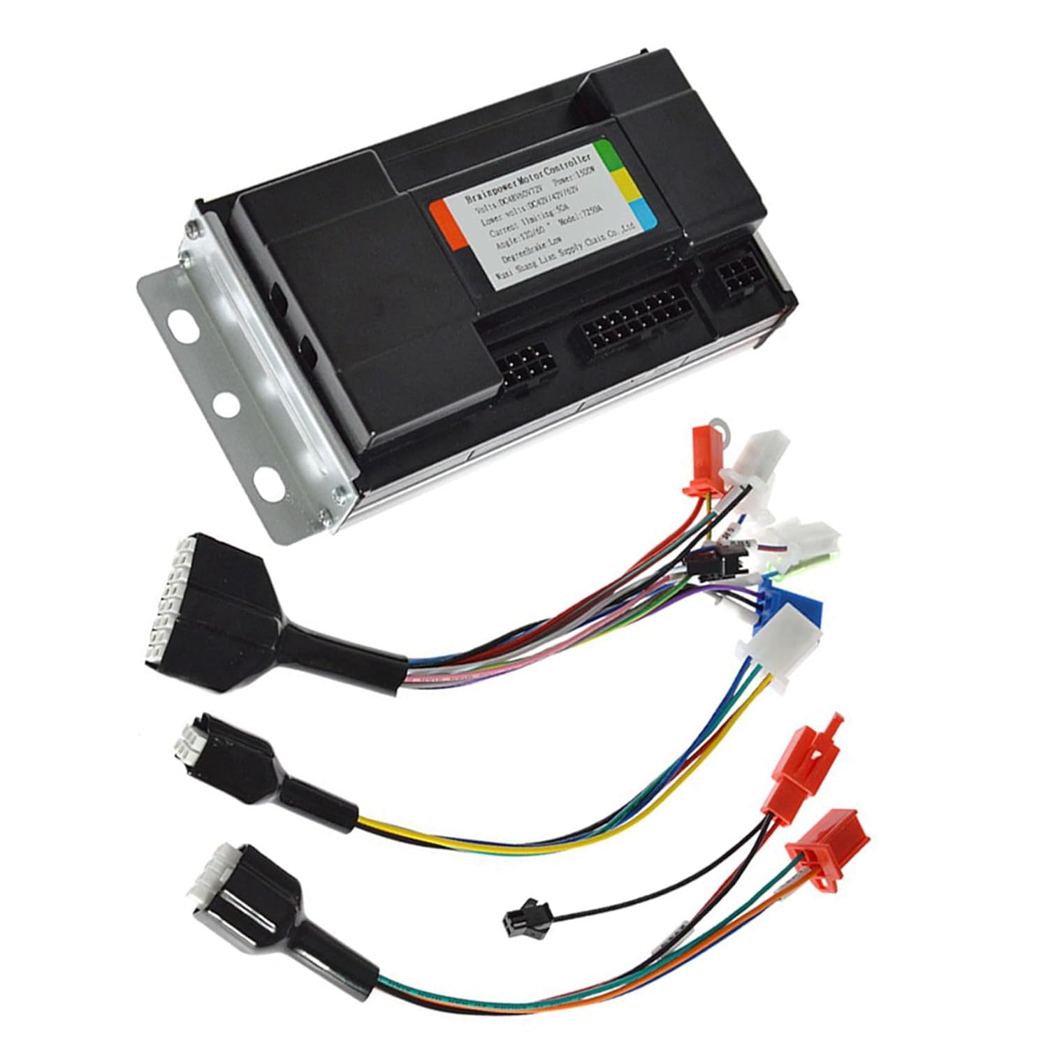 Vuslo Wiring Connecting Terminals – 48V/60V/72V 50A Electric Bike Controller 1500W Sine Wave Split Intelligent Motor Speed Controller – (Style: A)