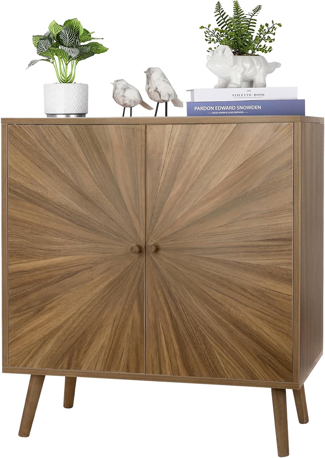 Sideboard Buffet Cabinet with Crafted Door, Accent Storage Cabinet, Mid Century Modern Console Table, Farmhouse Dresser Cupboard Wood Bar Cabinet for Living Room Kitchen Office Dining Room Entryway