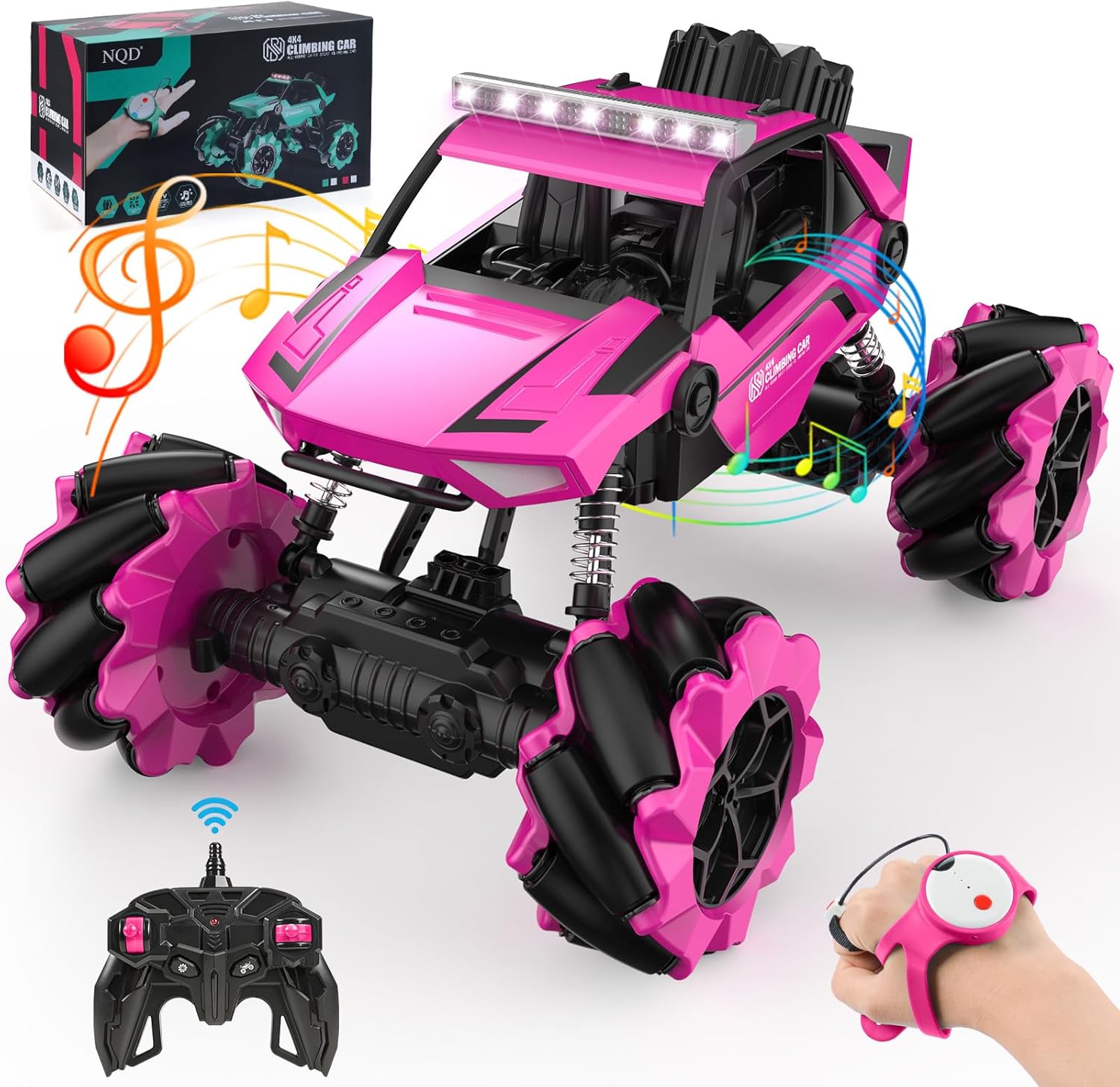 NQD 1:14 Remote Control Big Monster Car, 4wd Off Road Rock Electric Toy Off All Terrain Radio Remote Control Vehicle Truck Crawler for Boys and Girls