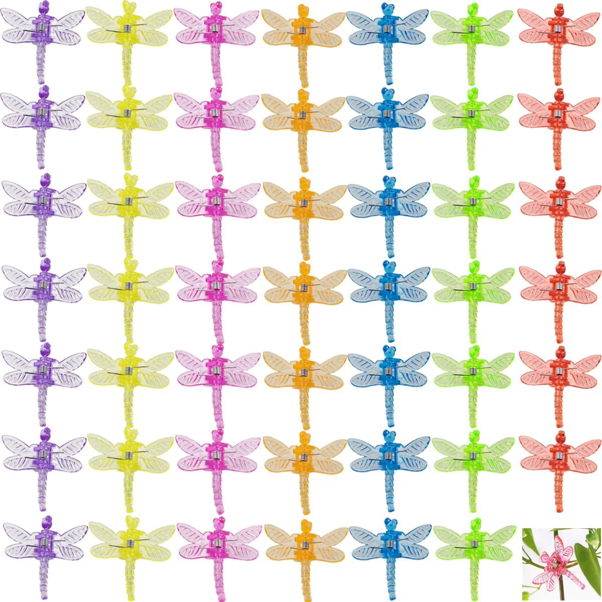 70PCS Orchid Clips Dragonfly Plant Clips Orchid Support Clips Vine Clips Plant Clips for Support Flower Orchid Vine