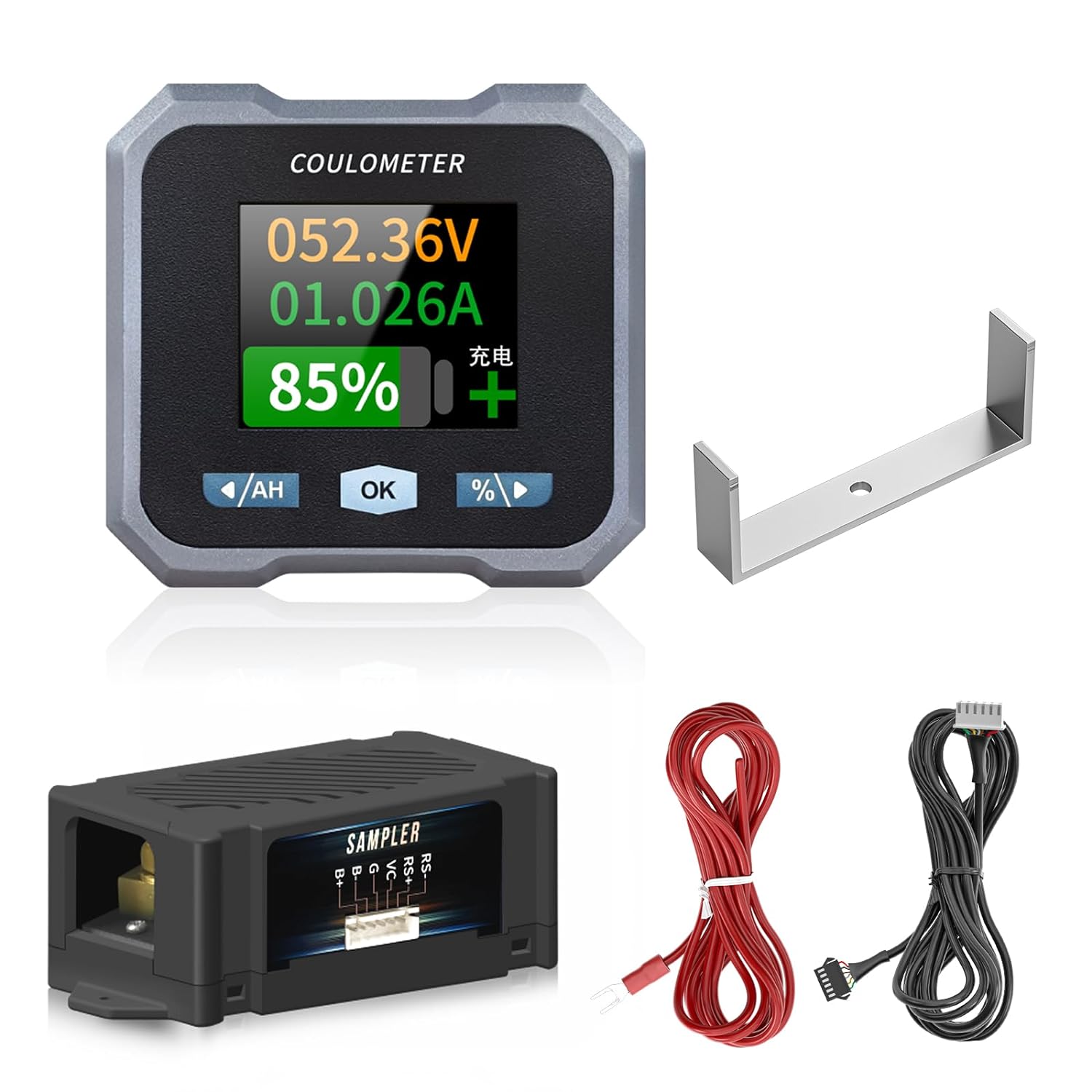 Goupchn DC 10-100V 0-100A Battery Tester Coulomb Counter Meter Capacity Indicator Ammeter Voltmeter Battery Monitor for Electric bicycles, Electric Tricycles, RVs, Yachts