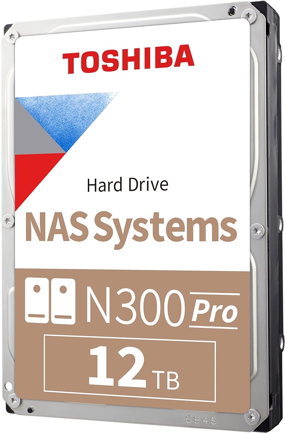 Toshiba N300 PRO 12TB Large-Sized Business NAS (up to 24 bays) 3.5-Inch Internal Hard Drive – Up to 300 TB/year Workload Rate CMR SATA 6 GB/s 7200 RPM 512 MB Cache – HDWG51CXZSTB