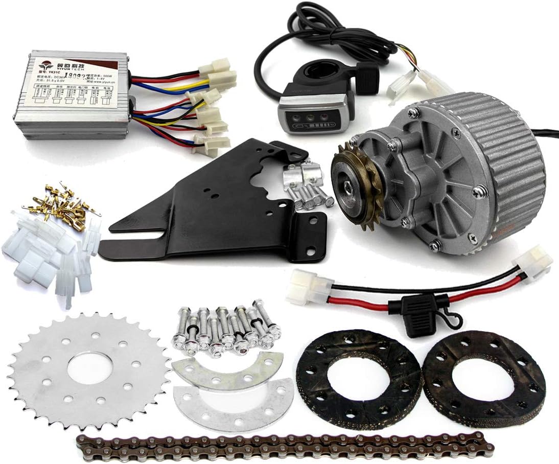 450W Newest Electric Bike Left Drive Conversion Kit Can Fit Most of Common Bicycle Use Spoke Sprocket Chain Drive for City Bike