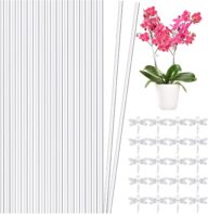 Aboofx 20 Pieces 16 Inch Plant Stakes Acrylic Plant Stakes Garden Stakes Orchid Stakes, Clear Plant Sticks Plant Support Stakes with 20 PCS Clear Dragonfly Orchid Clips for Indoor and Outdoor Plants