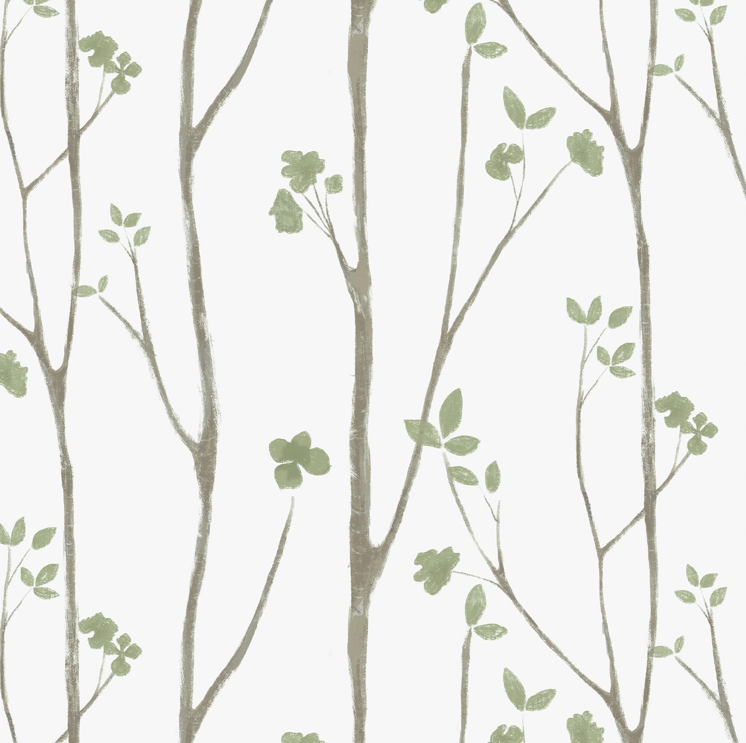 Timeet Floral Wallpaper Peel and stick Wallpaper Green Leaf Wallpaper Green Contact Paper Boho Flower Wallpaper Self Adhesive Removable wallpaper Bedroom Wallpaper Walls Decor 16.14″x118.11″