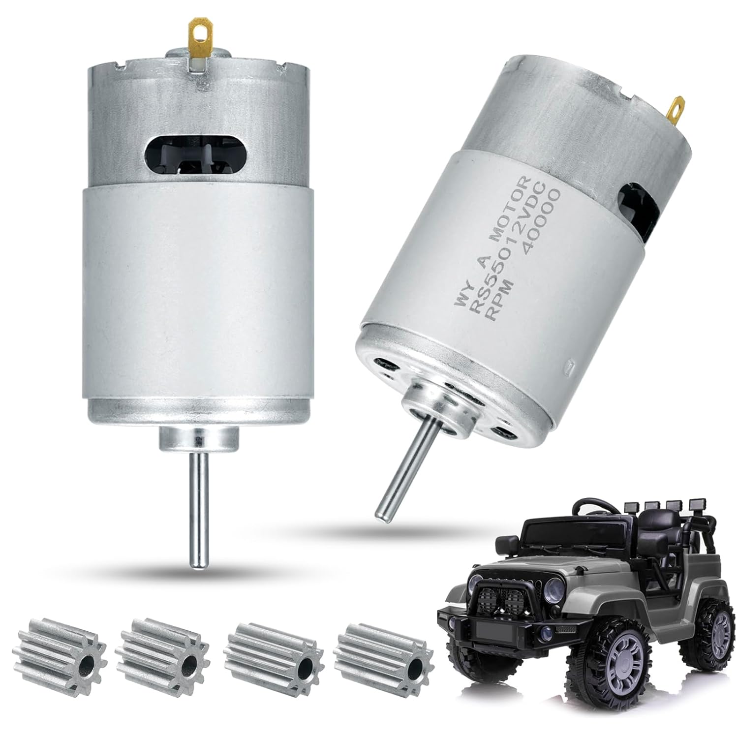 12V 40000RPM Electric Motor 2Pcs High Speed Motor RS550 Kids Ride On Toys Car Motors 12V Kids Ride On Car Gearbox Accessories