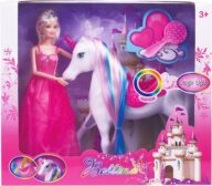 BETTINA Magical Lights Unicom and Princess Doll, Horse Toys Playset, Unicorn Toys Princess Gifts for 3 to 7 Year Olds Girls Kids