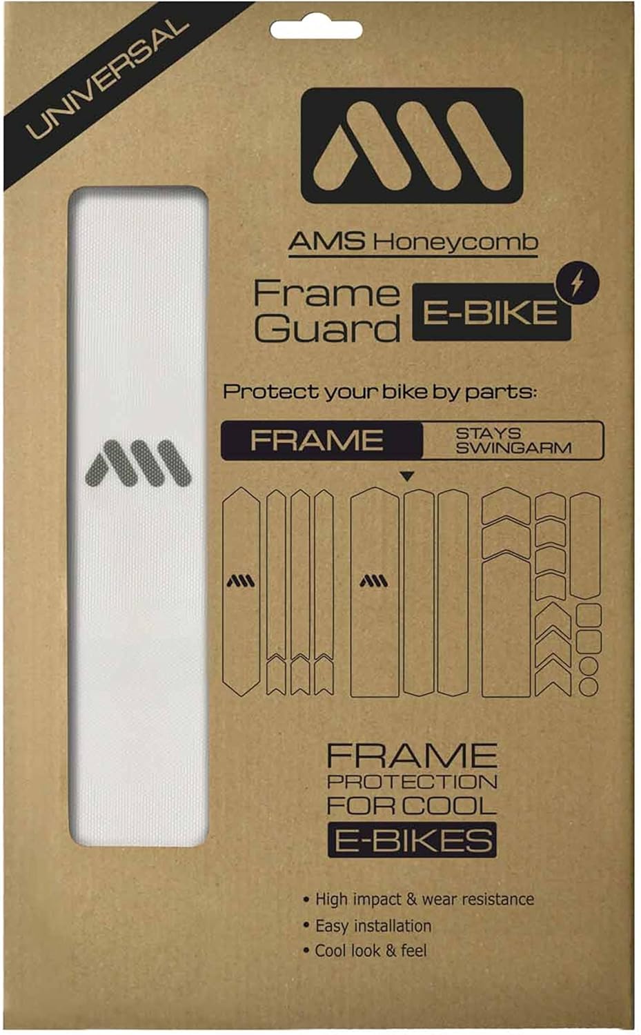 All Mountain Style | Bike Frame Protector | Electric Bike Frame Adhesive Protector Tape | Protects Your eBike from Scratches and Bumps