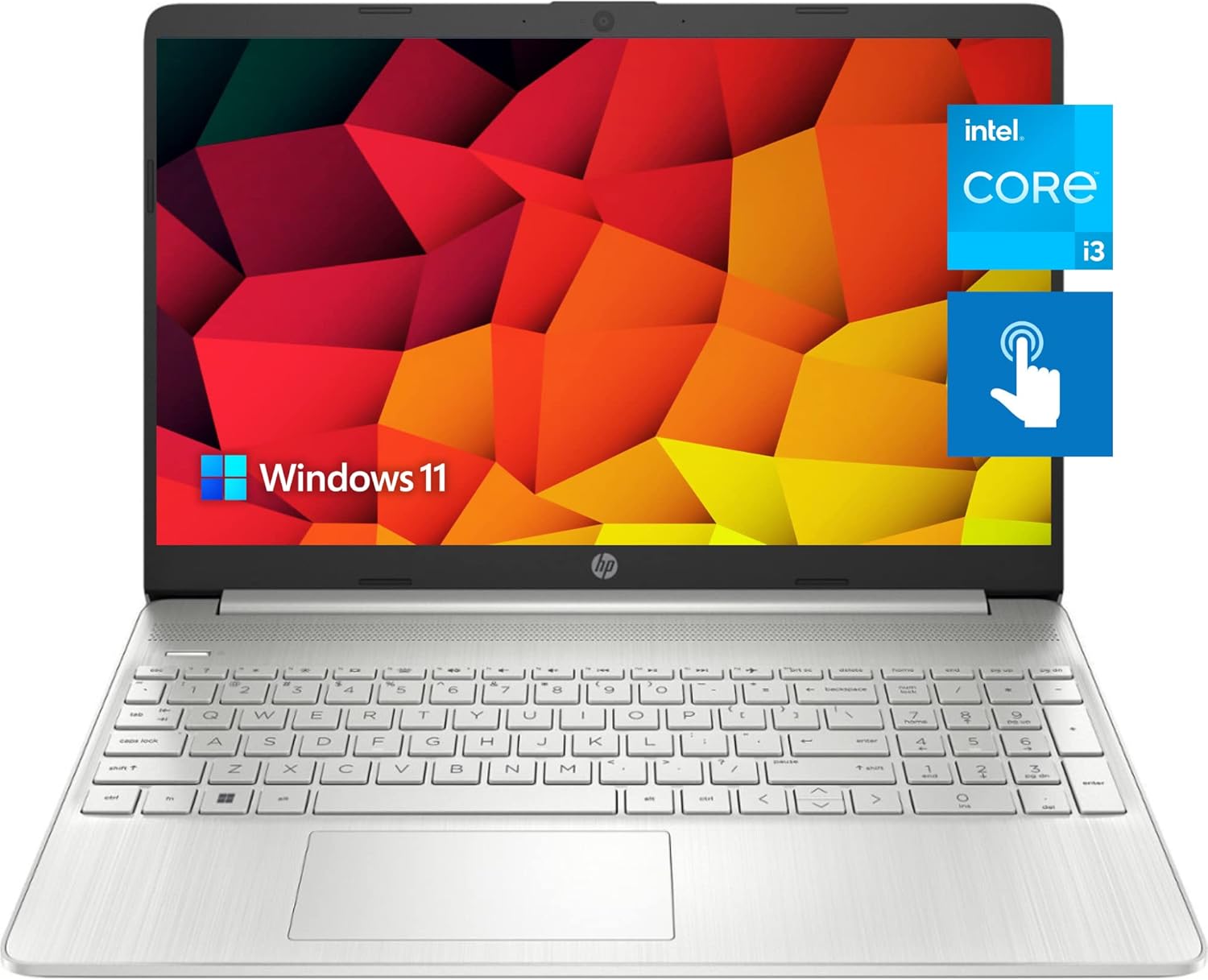 HP Newest Pavilion 15.6″ HD Touchscreen Anti-Glare Laptop, 16GB RAM, 256GB SSD Storage, Intel Core Processor up to 4.1GHz, Up to 11 Hours Long Battery Life, Type-C, HDMI, Windows 11 Home, Silver