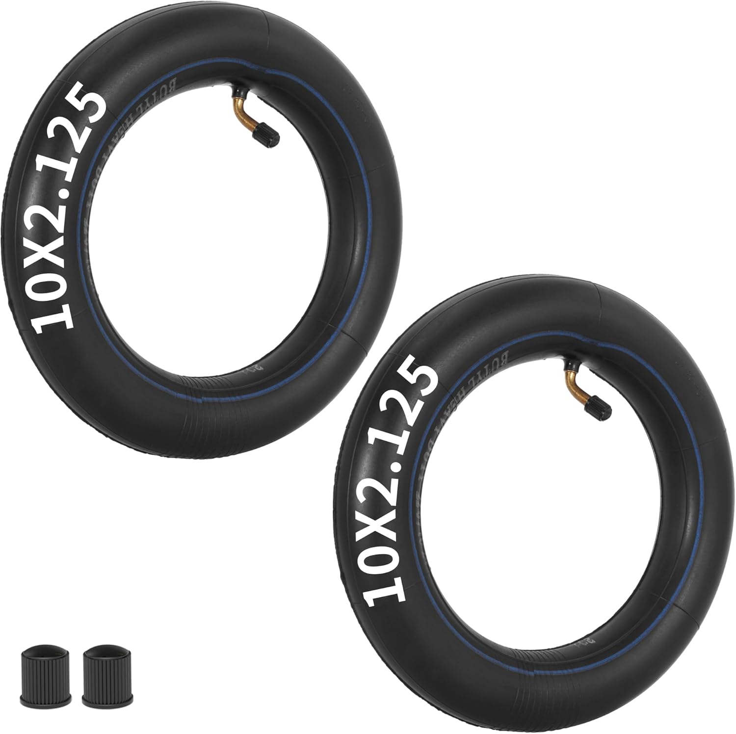 RUTU 10×2.125 Tire Inner Tube 10×1.95/2.0/2.125 Compatible with Electric Balance Scooter Kid’s Bike Bicycle Trike Tricycle Stroller Tire Tubes with 45° Angled Valve