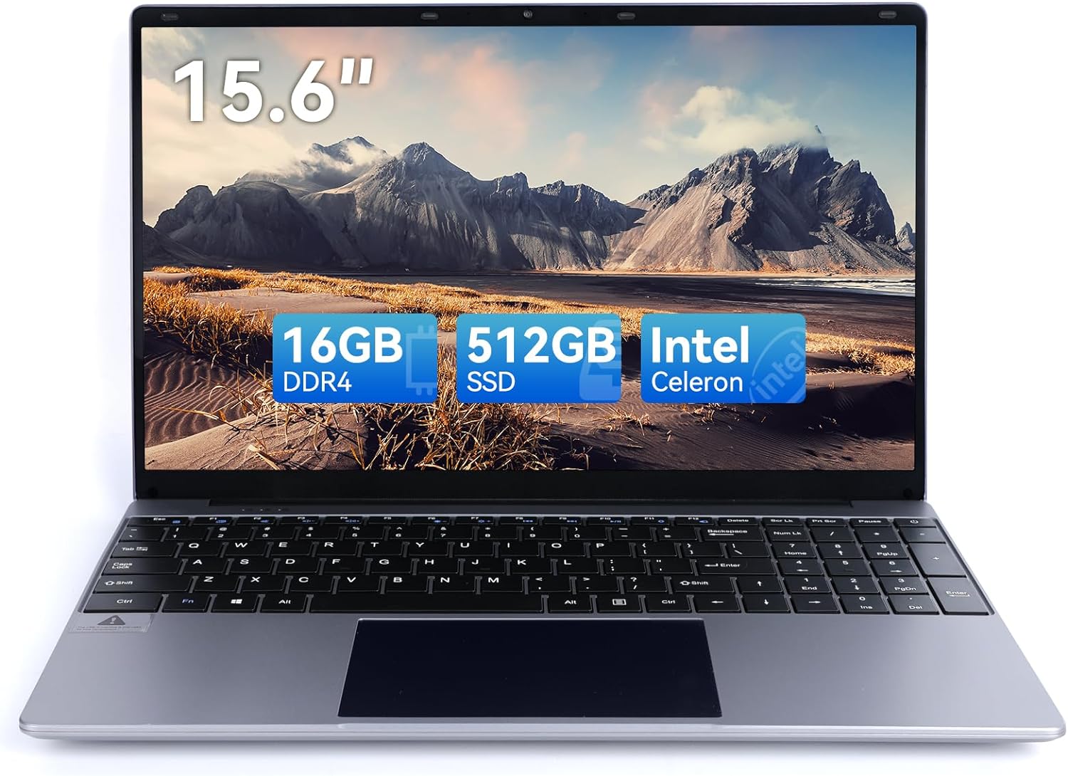 15.6″ Laptop Computer – Gaming Laptop – 16GB RAM 512GB ROM – Intel Quad Core Processors, Pre-Installation Windows 11, 38000mWh Batteries, Laptop with IPS FHD 1080P, USB 3.0.