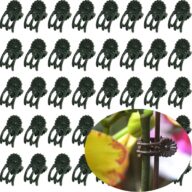 40-PCs Orchid Clips for Plants Support – Dark Green, for Small – Middle Climbing Plants Vine Plants & Single Stem Plants