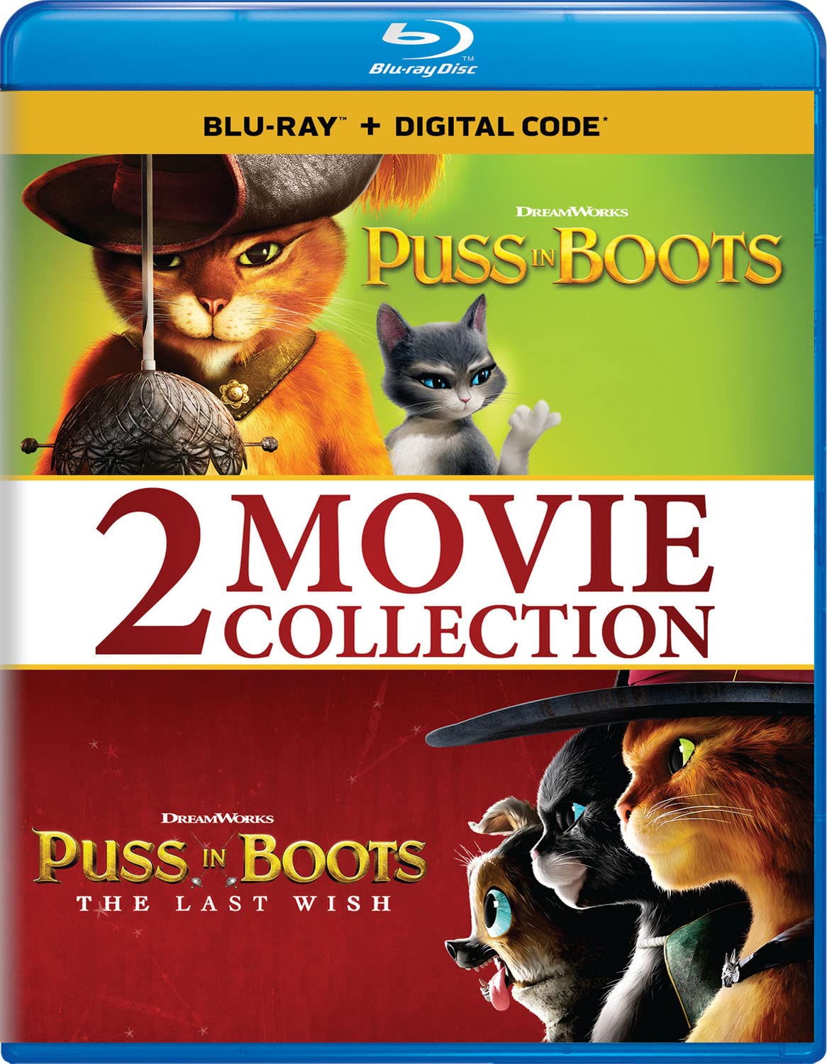 Puss in Boots 2-Movie Collection (Blu-Ray + DVD + Digital)