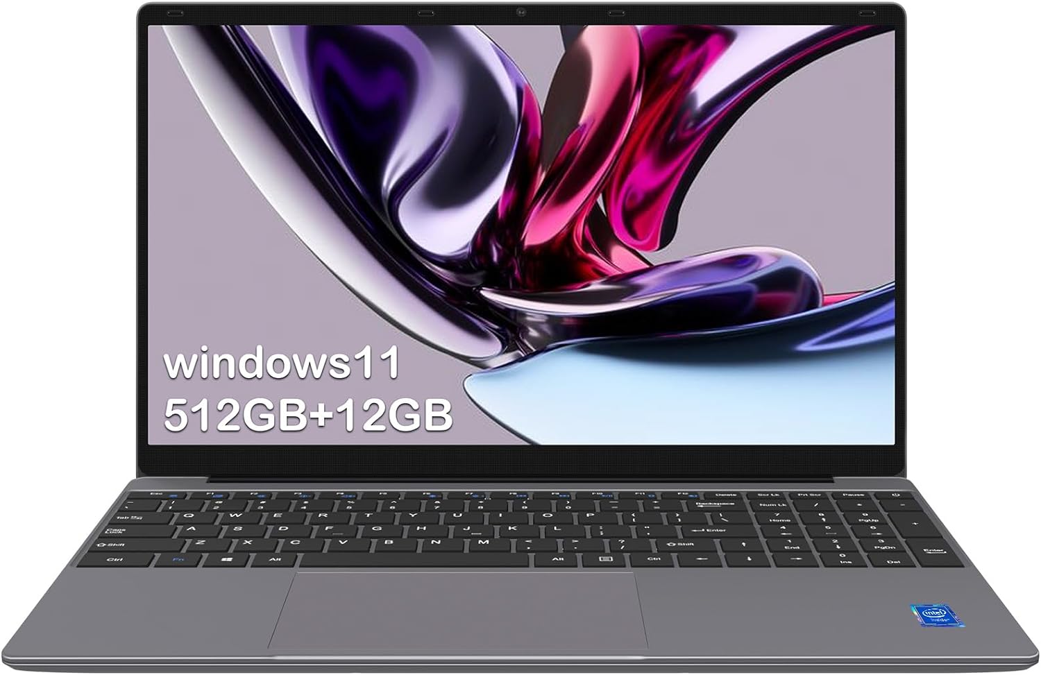 ApoloSign 15.6″ laptop, Expandable 1TB, 12GB RAM, 512GB SSD, with N5095 High-Speed Performance, and Full HD Display, Dual-Band WiFi, 178° Open Angle, Dual Speakers