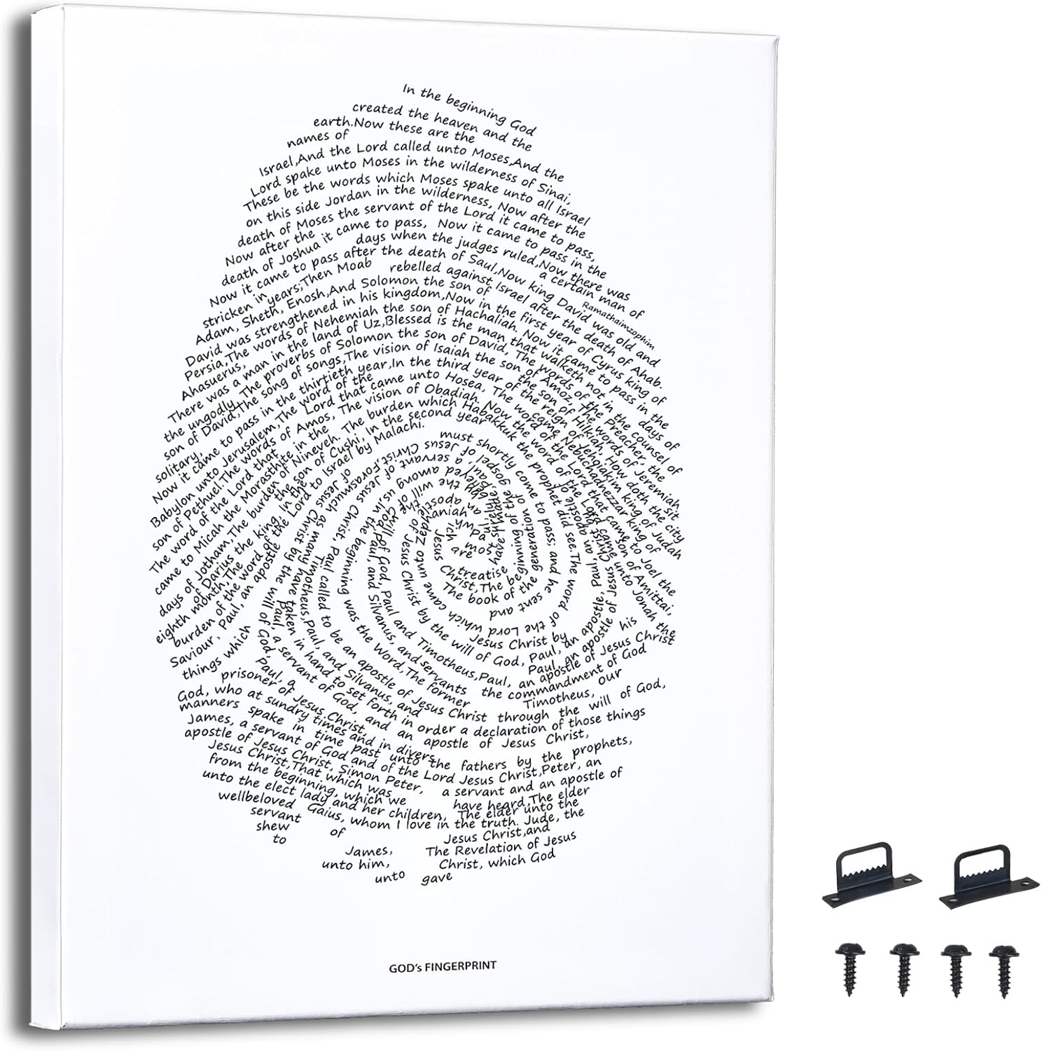 Gods Fingerprint Artwork Framed – Christian Scripture Wall Art, framed 11.61″x15.63″ Print Christian Wall Decor Gifts for Women Men, Modern Christian Artwork Jesus Thumbprint Art God’s Fingerprint