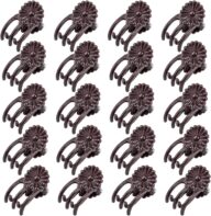 URANT 100Pcs Medium Plant Clip,Daisy Garden Flower Plant Clip,for Orchid Clip Vine Clip Support Stem Vine Upright Growth Brown