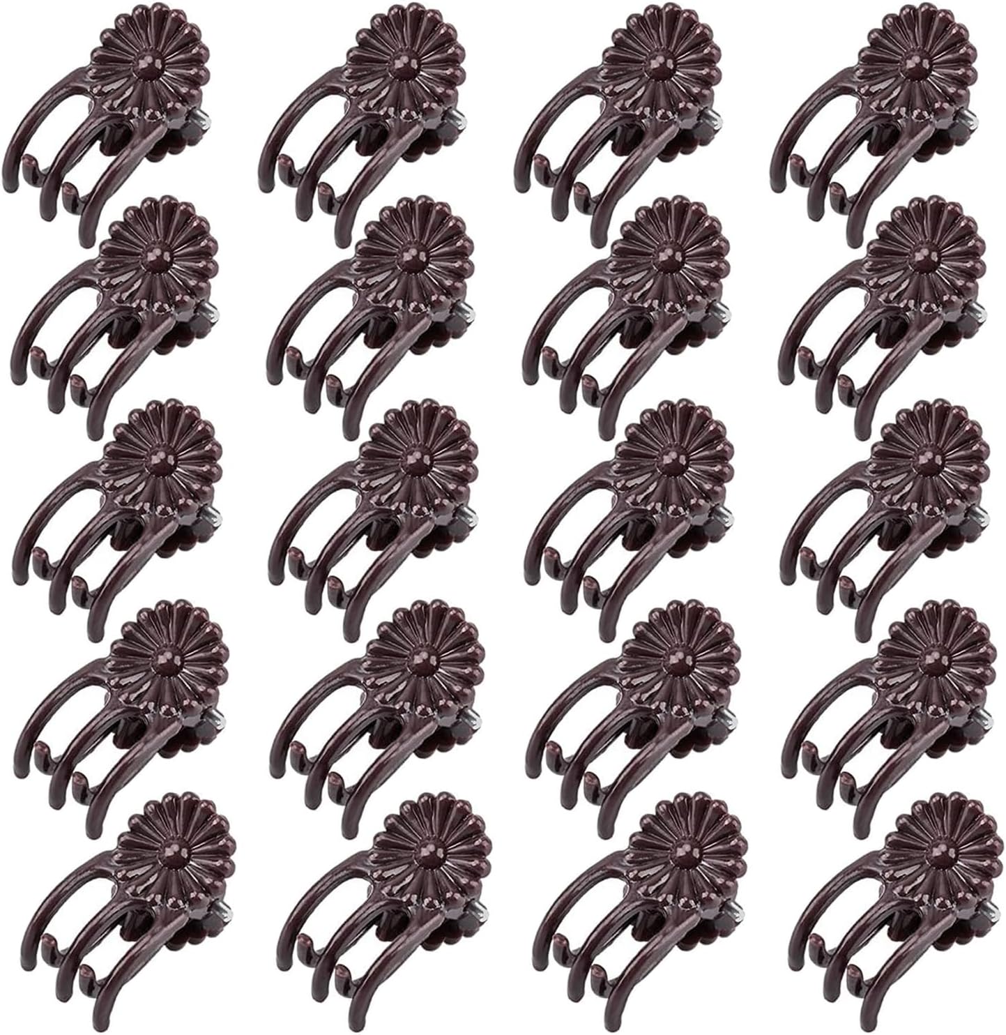 URANT 100Pcs Medium Plant Clip,Daisy Garden Flower Plant Clip,for Orchid Clip Vine Clip Support Stem Vine Upright Growth Brown